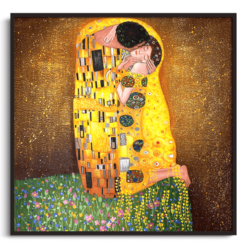 Tableau sur commande inspiré de Klimt - Le Baiser