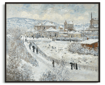 Inspiration Argenteuil sous la neige Monet - peinture à l'huile
